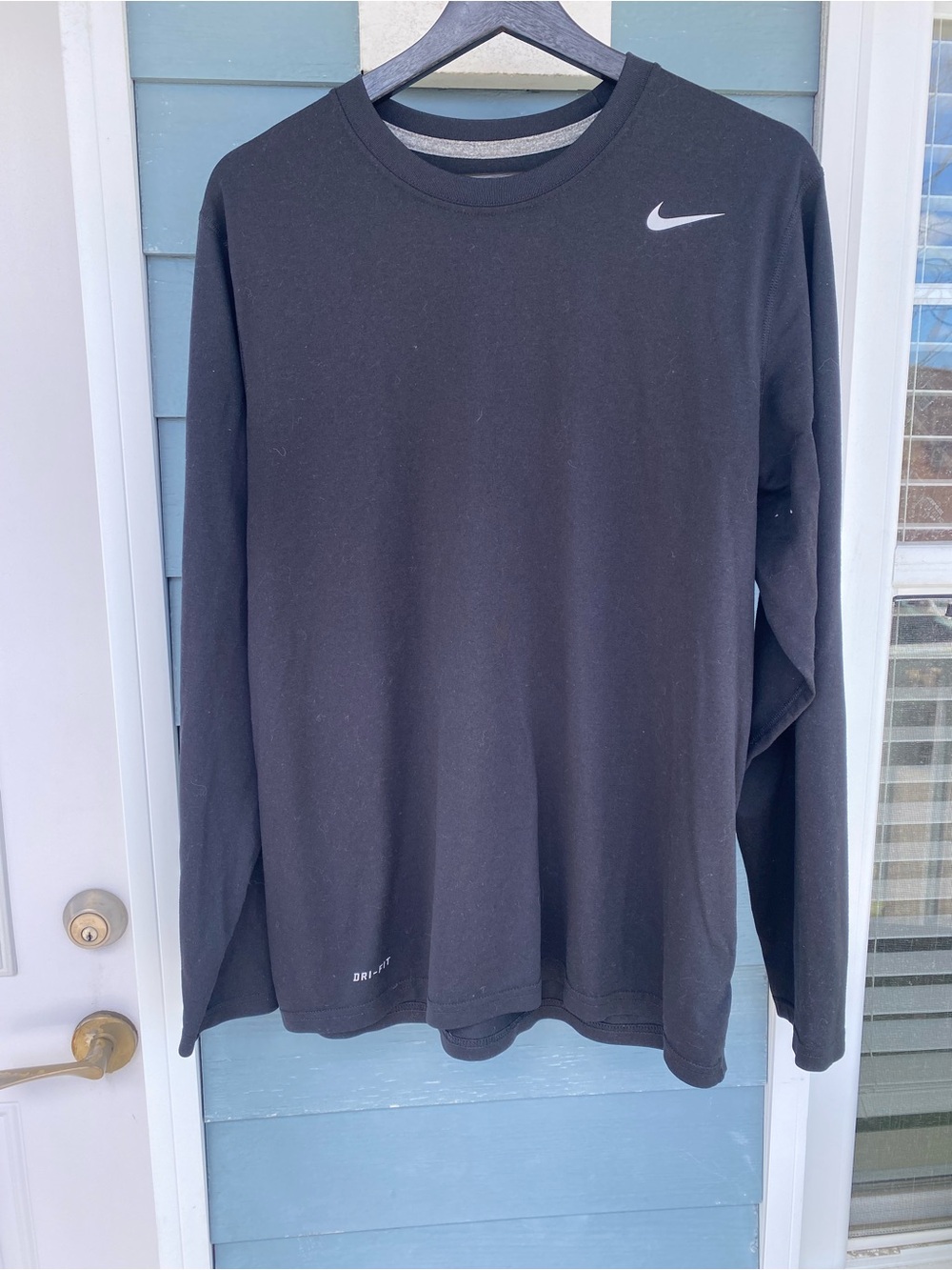 Nike Black Long-Sleeve Dri-FIT Crew Shirt